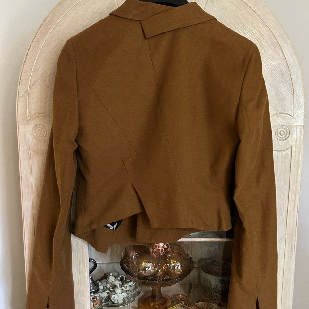 Rachel Rachel Roy Women's Asymmetrical Brown Blazer, Size 10, New Without Tag - Picture 8 of 16